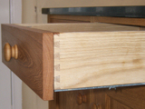 Hidden self close drawer slides and dovetailed joints