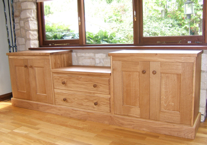 Oak Audio Cabinets