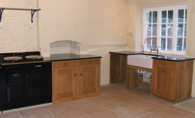 Close-up of handmade doors and drawers