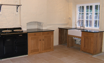 Various solid oak kitchen base units