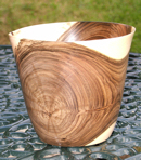 English Black Walnut turned vase